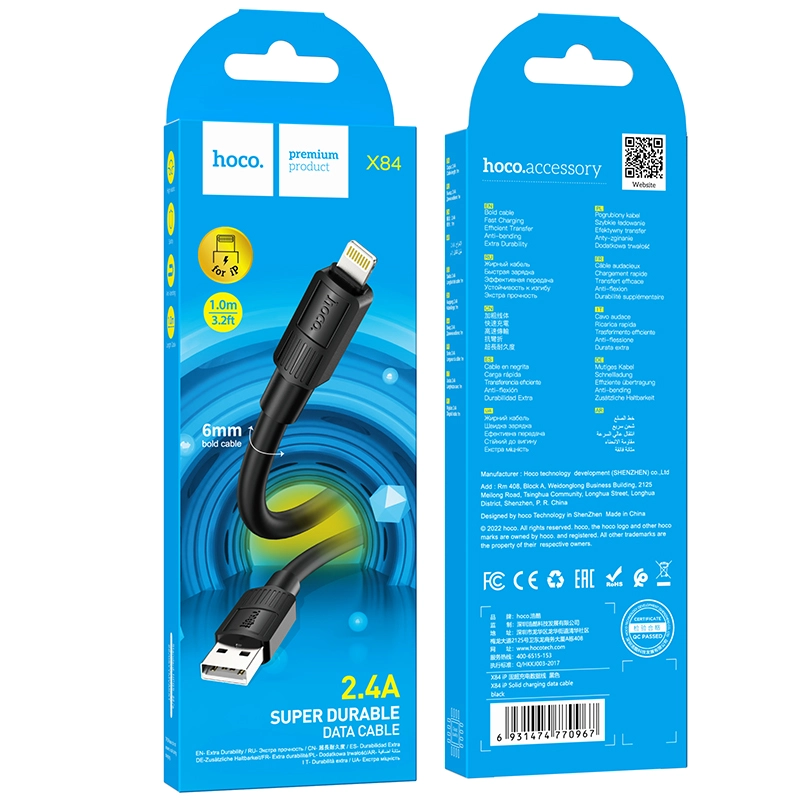 Hoco data cable X84 Type-Lightning IP Hoco data cable X84 Type-Lightning IP